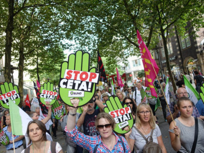 Demonstrace proti CETA a TTIP v Hamburku 17.9.2016