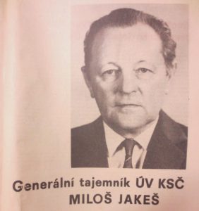 Miloš Jakeš na snímku vydaném po jeho zvolení generálním tajemníkem ÚV KSČ v r. 1987